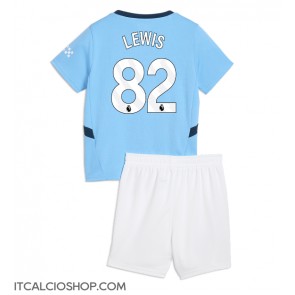 Manchester City Rico Lewis #82 Prima Maglia Bambino 2024-25 Manica Corta (+ Pantaloni corti)